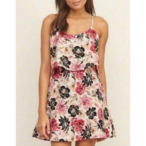 Abercrombie & Fitch Dresses & Skirts - Abercrombie & Fitch Dress Large Floral Spaghetti Strap Pink Women's